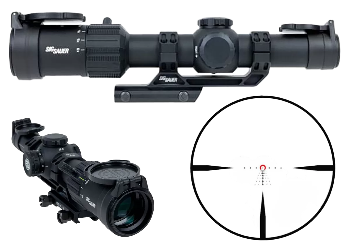 SIG Tango MSR LPVO 1-6x24mm SFP Rifle Scope With Alpha Cantilever MSR Mount, Black