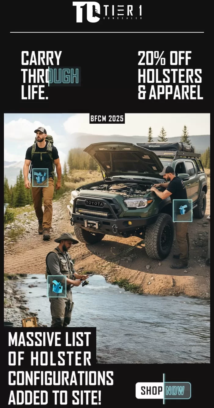 Tier 1 Concealed BLACK FRIDAY DEALS